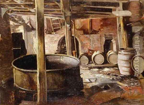 The Old Brewery Oil Painting - Leon Frederic