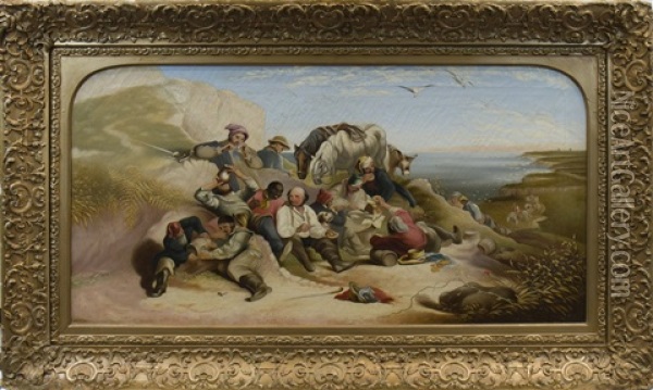 Smugglers Rest Oil Painting - John Balfour Pringle