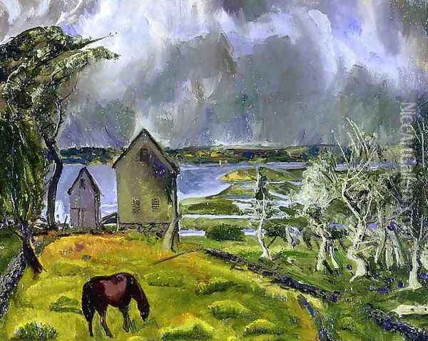 Dead Orchard Oil Painting - George Wesley Bellows