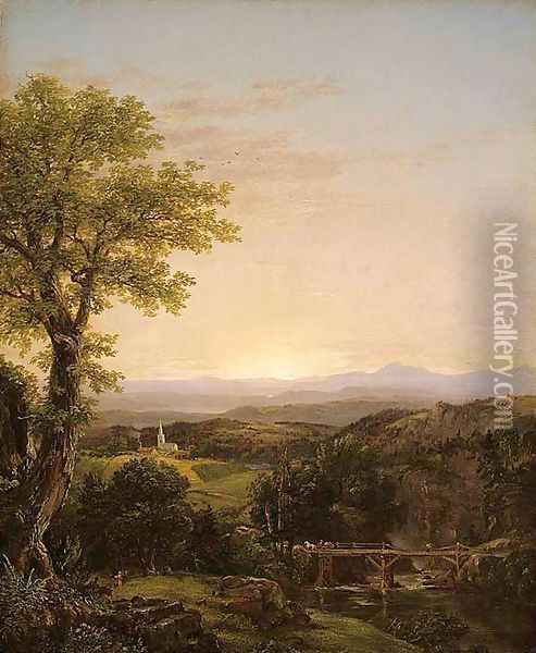 New England Scenery Oil Painting - Thomas Cole