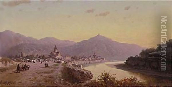 View Of A Town In The Caucauses Oil Painting - Pyotr Petrovich Vereschagin