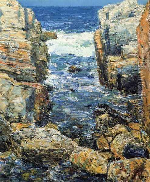 The South Gorge, Appledore, Isles of Shoals Oil Painting - Childe Hassam