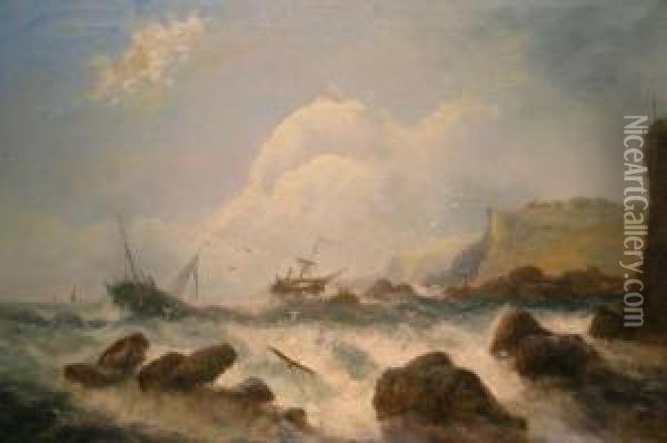 Xmas On Our Coast Oil Painting - Byron Webb