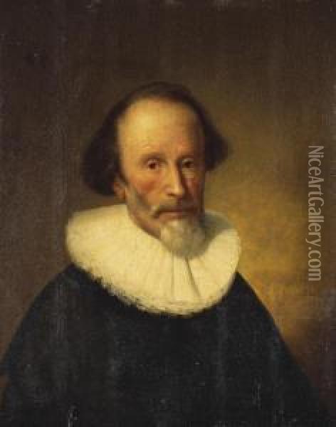 Portrait D'un Homme Barbu En Buste Oil Painting - Govert Teunisz. Flinck