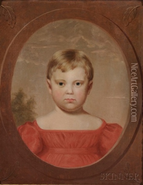 Portrait Of A Young Child Oil Painting - Cephas Giovanni Thompson