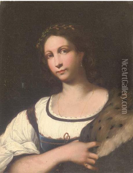 Portrait Of A Lady Oil Painting - Sebastiano Del Piombo