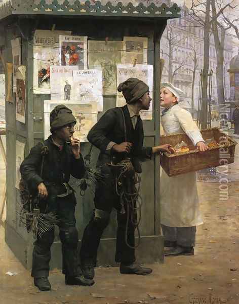 Opportunity Makes the Thief Oil Painting - Paul Charles Chocarne-Moreau