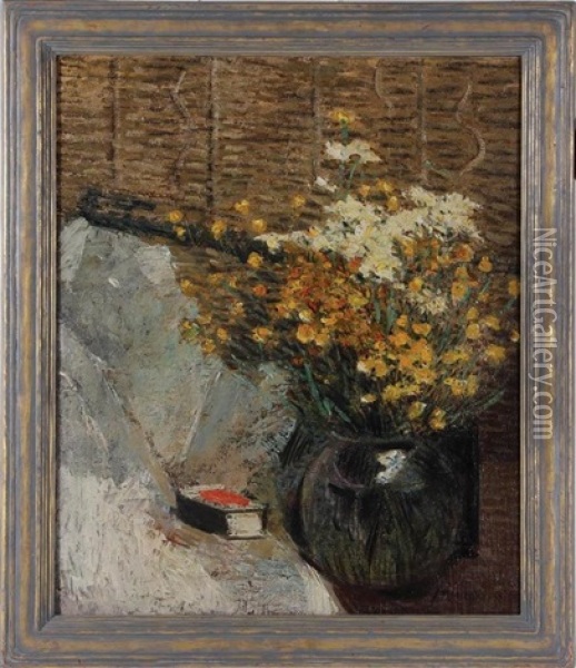 Floral Still Life, New York Oil Painting - Julian Alden Weir