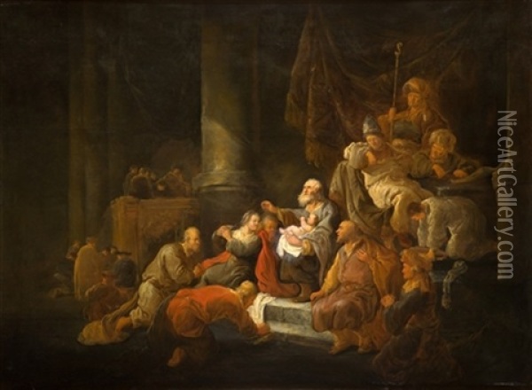 Presentacion De Jesus En El Templo Oil Painting - Benjamin Gerritsz Cuyp