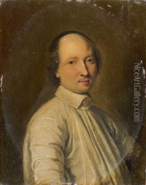 Portrait De Nicolas Van Ens, Sous-prieur De Saint-victoir Oil Painting - Philippe de Champaigne