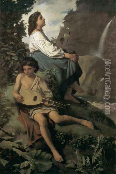 Ricordo da Tivoli 1867 Oil Painting - Anselm Friedrich Feuerbach