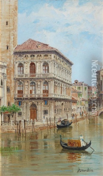 Manin Palace, Venice Oil Painting - Antonietta Brandeis