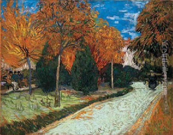 Le Jardin D'automne (le Jardin Public) Oil Painting - Vincent Van Gogh