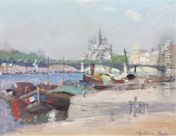 Notre Dame And The Seine Oil Painting - Patrick William Adam
