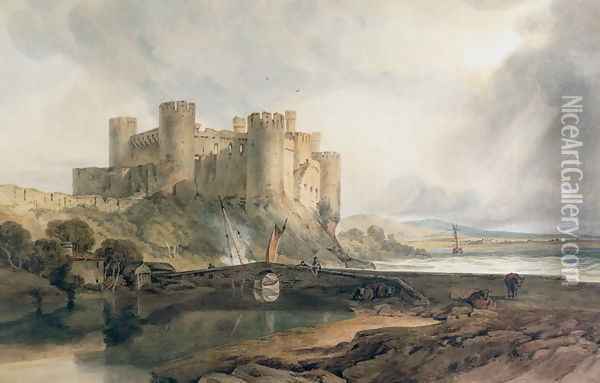 Conway Castle 3 Oil Painting - Joseph Mallord William Turner