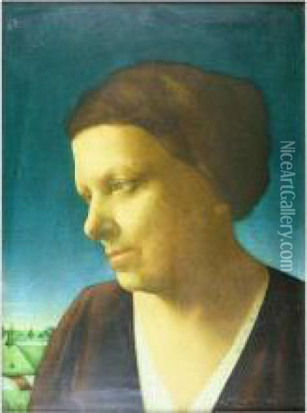 Portrait Of A Woman Oil Painting - Gustave Van De Woestijne