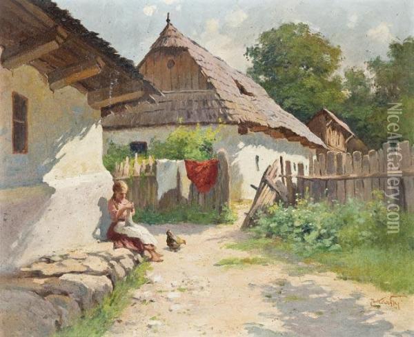 Pitvarban Oil Painting - Gyula, Julius Zorkoczy