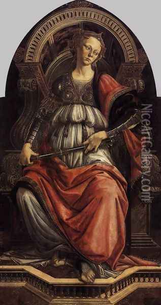 Fortitude c. 1470 Oil Painting - Sandro Botticelli