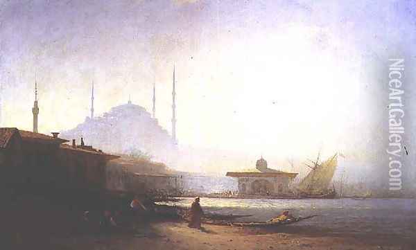 View of Istanbul, 1864 Oil Painting - Felix Ziem