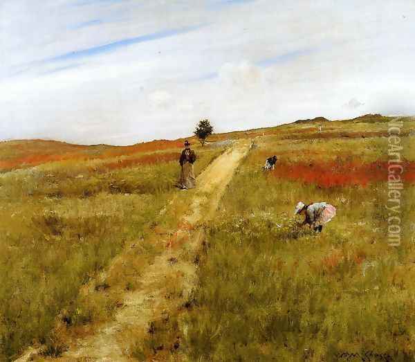 Shinnecock Hills (or Shinnecock Hills Autumn) Oil Painting - William Merritt Chase