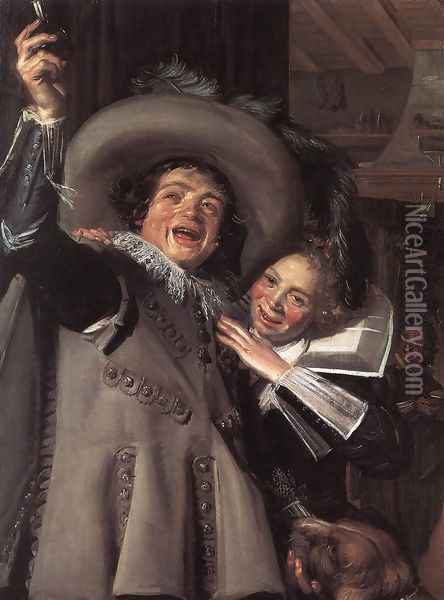 Jonker Ramp and his Sweetheart 1623 Oil Painting - Frans Hals