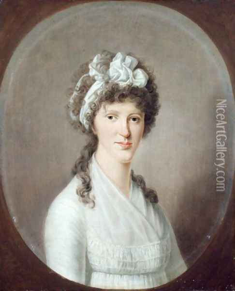 Portrait of a Young Woman, 1799 Oil Painting - Christoph Suhr