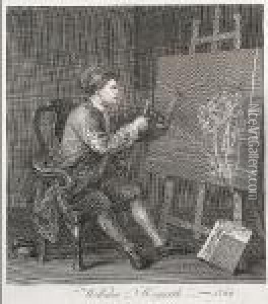 Hogarth Painting The Comic Muse (paulson 204) Oil Painting - William Hogarth