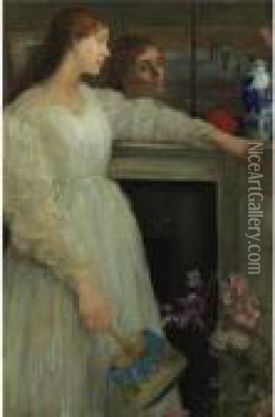 Symphony In White No. 2: The Little White Girl Oil Painting - James Abbott McNeill Whistler