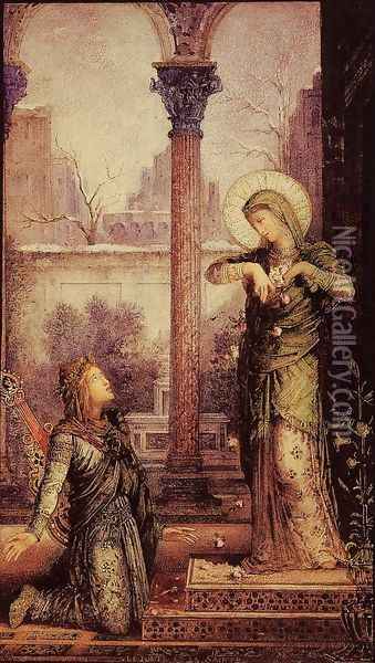 The Poet and the Saint Oil Painting - Gustave Moreau