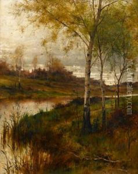 Autumn Oil Painting - Alfred I Glendening