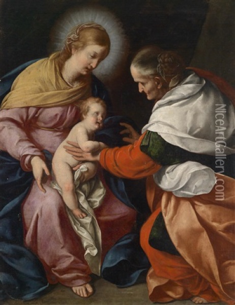 Maria Mit Kind Und Der Heiligen Anna Oil Painting - Carlo Ceresa