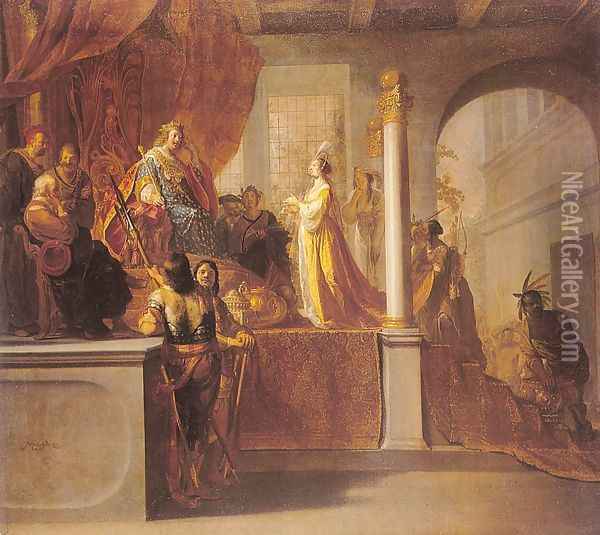 The Queen of Sheba Before Solomon Oil Painting - Nikolaus Knupfer