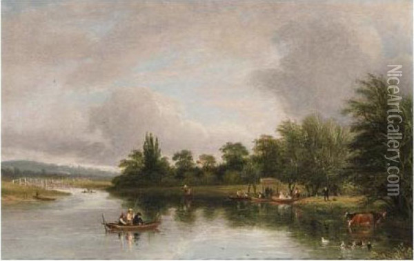 Teddington Loch Oil Painting - Frederick Waters Watts