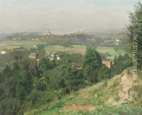 Eifellandschaft Oil Painting - Konrad Ludwig Lessing