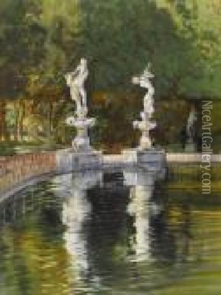 Boboli Gardens, Florence Oil Painting - William Rothenstein