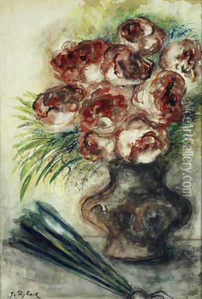 Vase Of Flowers Oil Painting - Issachar ber Ryback