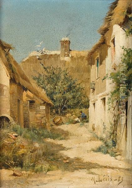 Village Scene Oil Painting - Maurice Levis