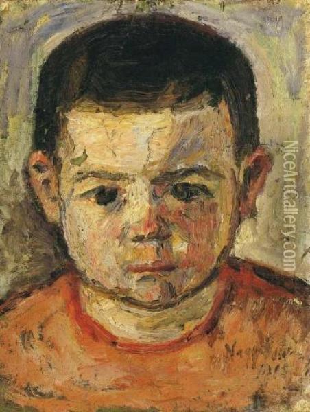 Little Boy Oil Painting - Istvan Nagy