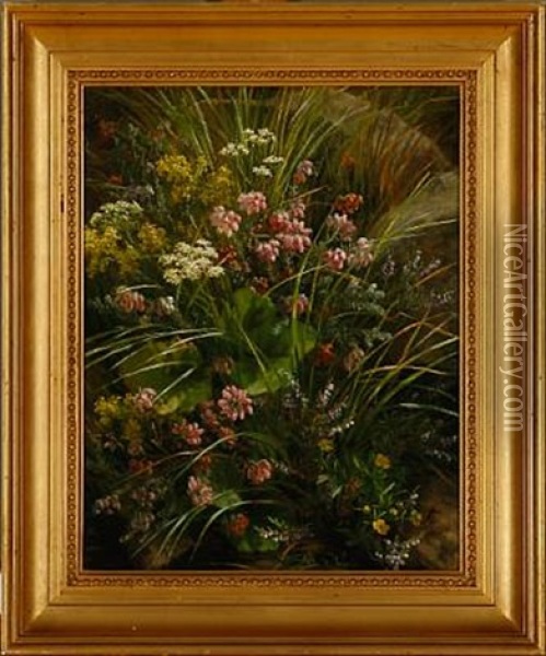A Forest Floor Oil Painting - Anthonie Eleonore (Anthonore) Christensen