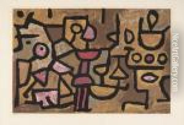 Abstract Composition Oil Painting - Paul Klee