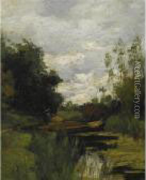 Wooded Landscape Oil Painting - Willem de Zwart