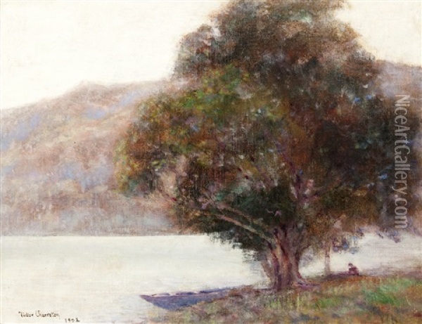 Lac De Nemy (italie) Oil Painting - Victor Charreton