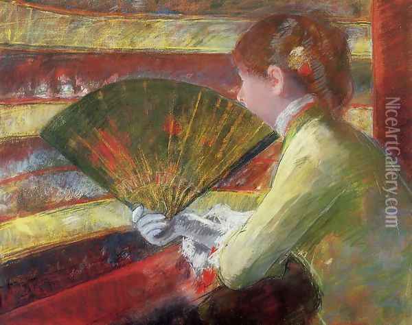 Theater Oil Painting - Mary Cassatt