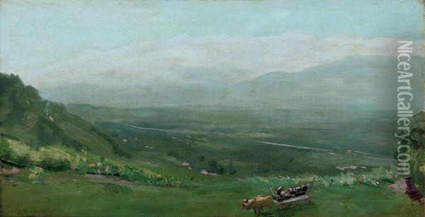 Paysage Oil Painting - Jules Flandrin