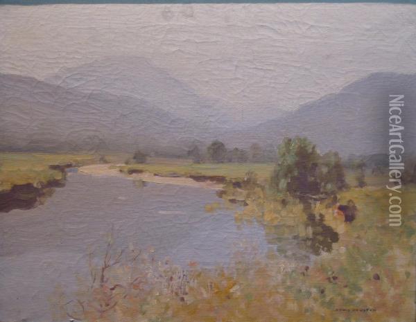 Loch In Spring Oil Painting - George Houston