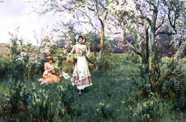 Spring Flowers Oil Painting - Alfred I Glendening