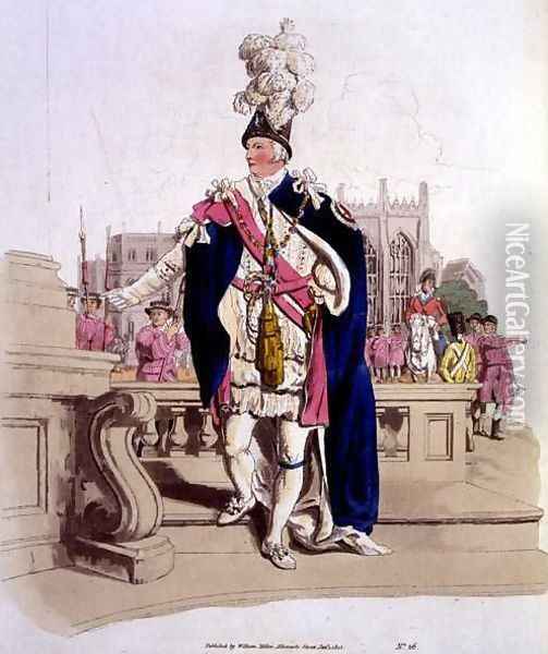 Knight of the Garter, from Costume of Great Britain published by William Miller, 1805 Oil Painting - William Henry Pyne