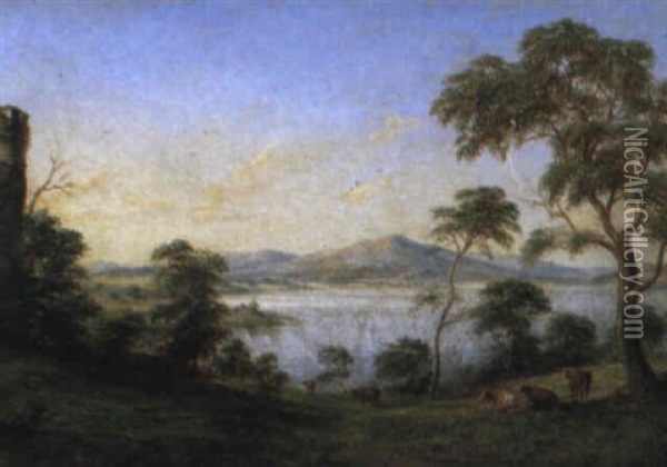 View Of The Yan Yean From Bear's Castle Oil Painting - Henry C. Gritten