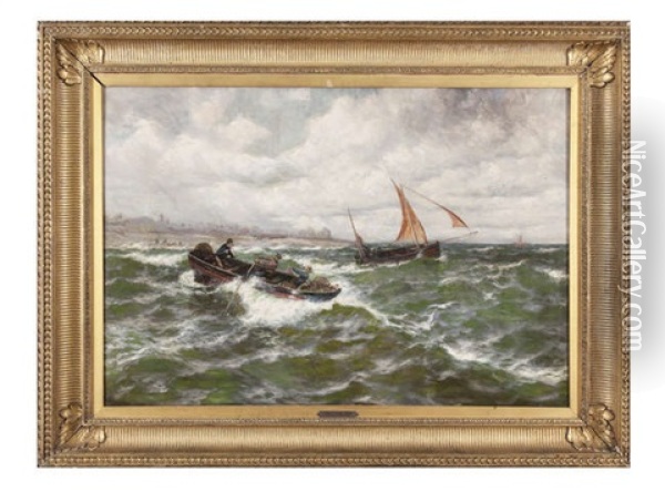 Wind Offshore Oil Painting - Thomas Rose Miles