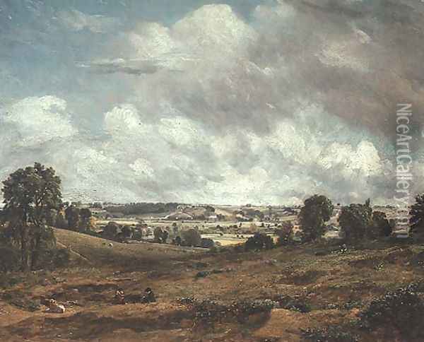 Dedham Vale from East Bergholt Oil Painting - John Constable